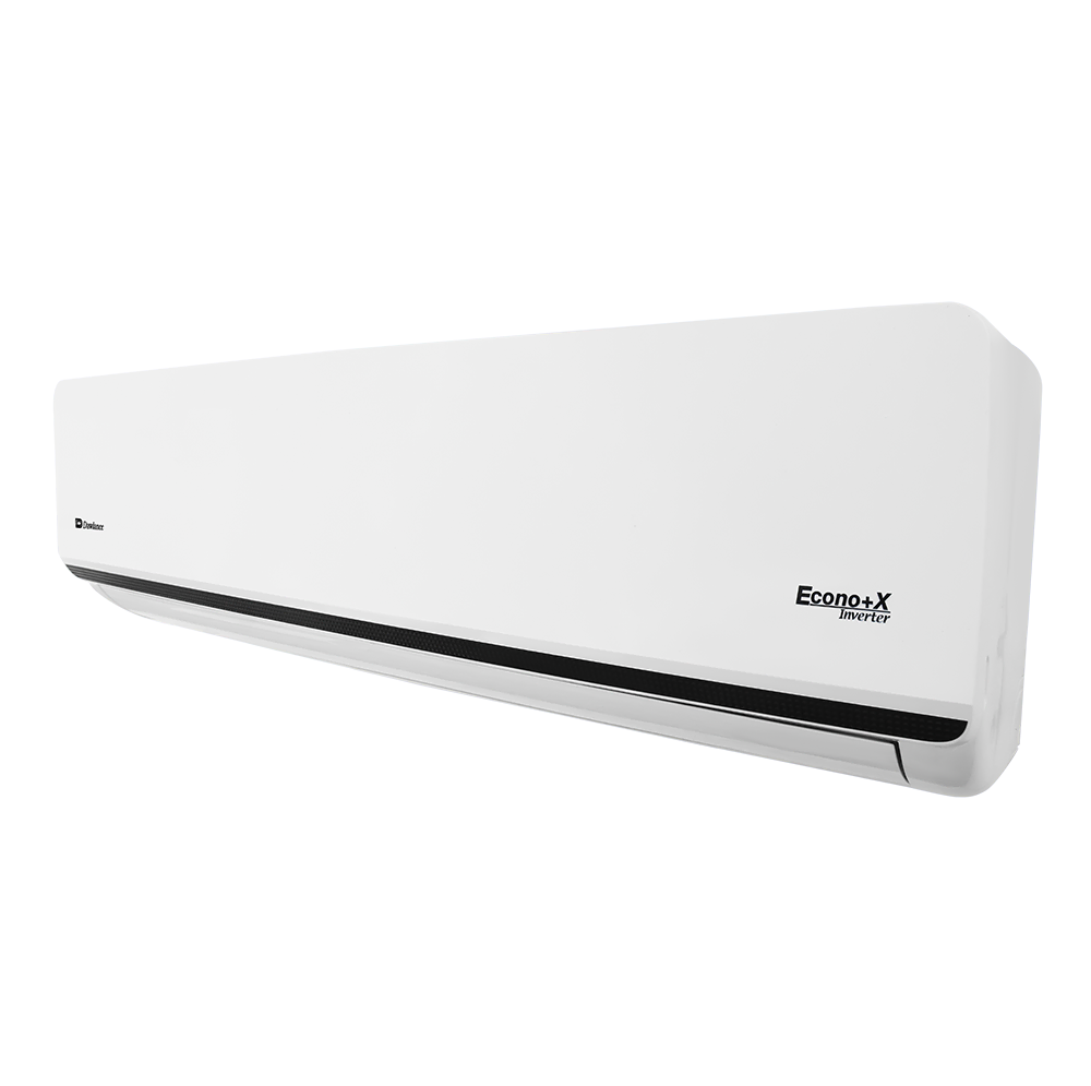 The 30-Econo-2.webp is a white, wall-mounted Dawlance Inverter AC with a sleek design and Econo+ X inverter label, delivering efficient 1.5 Tonne cooling for your space.