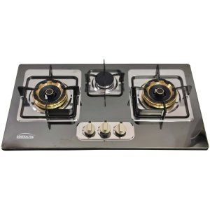 GeneralTec Gas Hob 3 Burners Brass