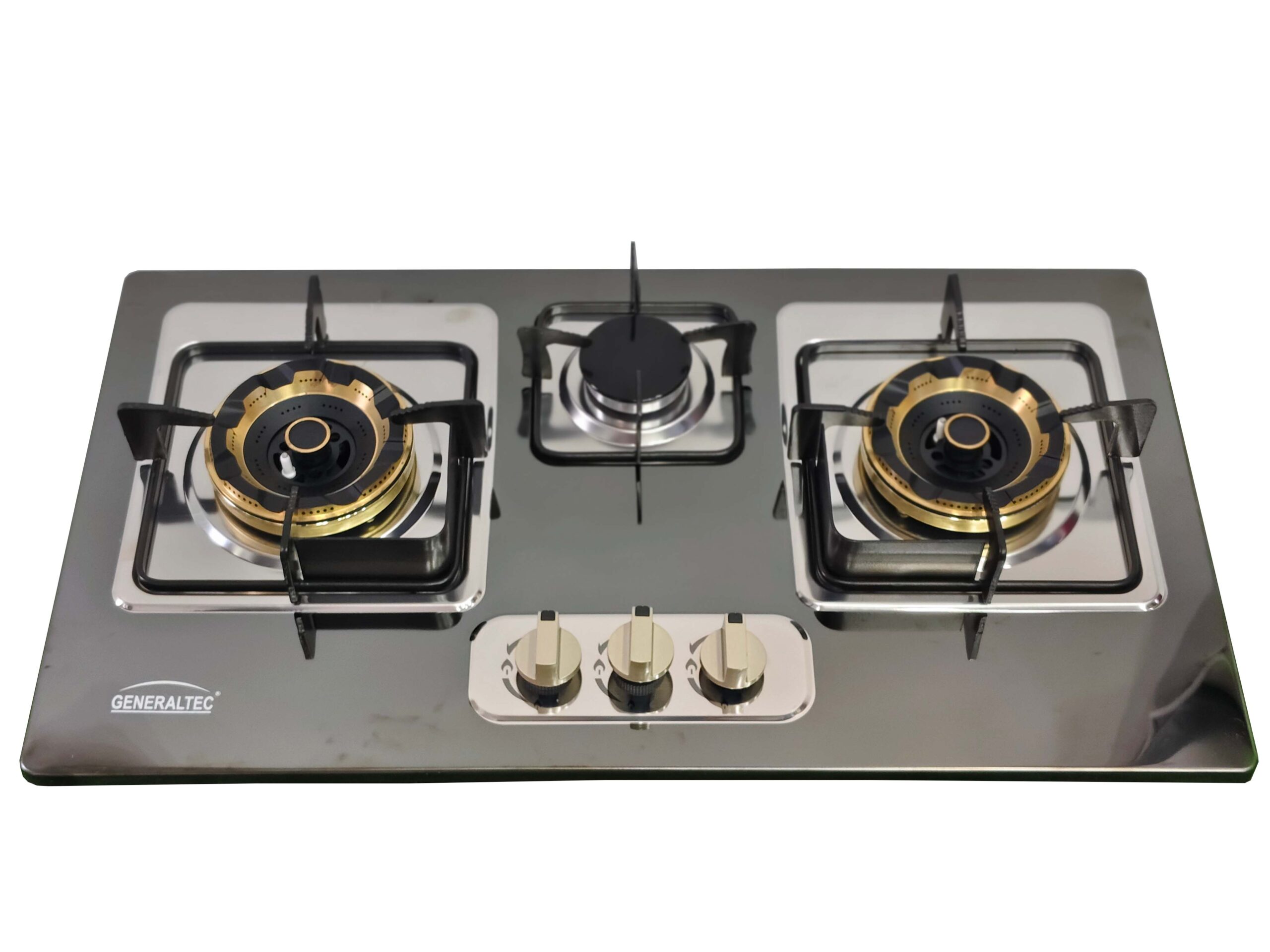 GeneralTec Gas Hob 3 Burners Brass