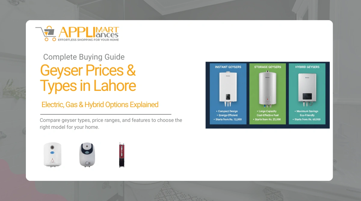 geyser prices and types in Lahore – electric gas and hybrid geyser buying guide