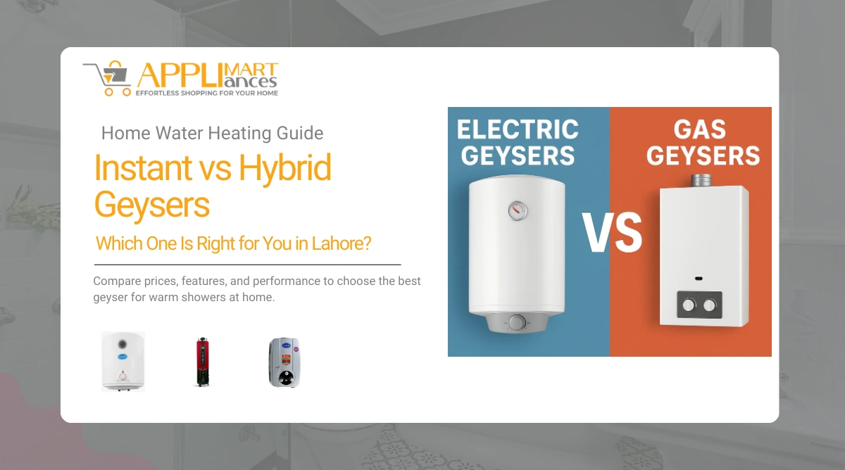Instant vs hybrid geysers in Lahore – comparison of prices, features and performance