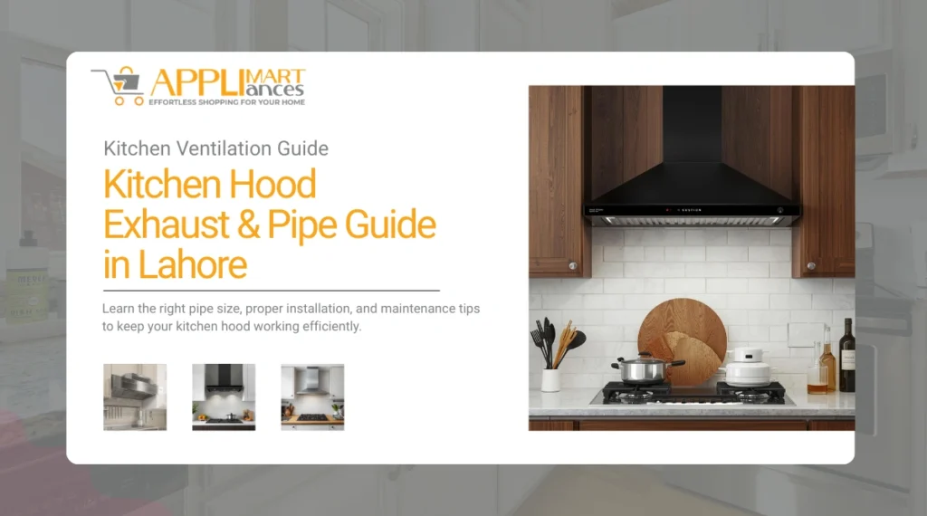 Kitchen hood exhaust and pipe guide in Pakistan – size, installation and maintenance